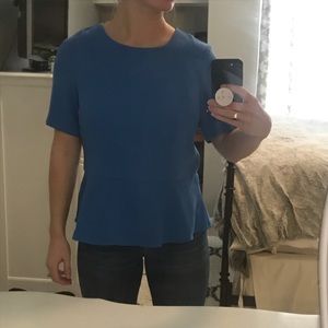 Blue peplum top